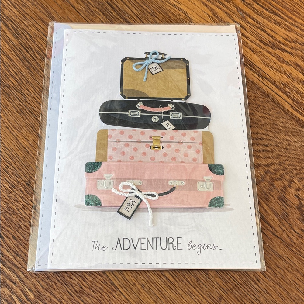 Adventure Begins Greeting Card - Wedding Mr. And Mrs.